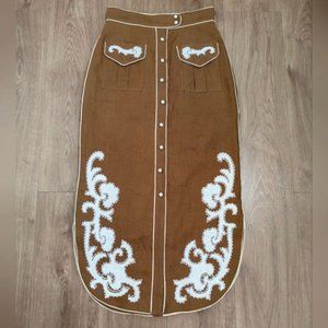 ALEMAIS RUBY APPLIQUE SKIRT